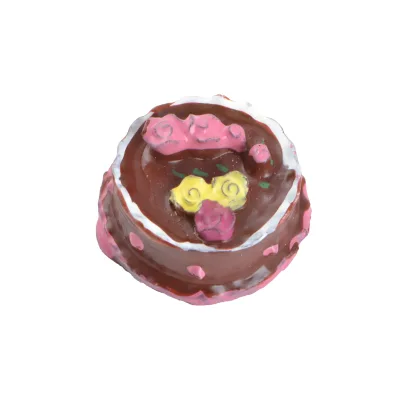 1:12 Scale Doll House Miniature Food Cream Flower Rose Toy Resin CAKE