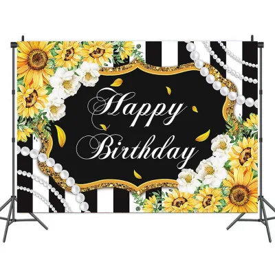 Wedding Birthday Party Background Rose Flower Black and Cute Bridal Wedding Background