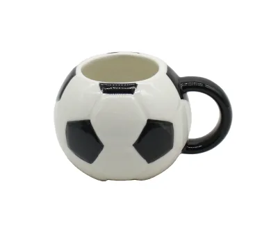 Football Shaped Mug; Mug Soccer Design Ceramic Mug