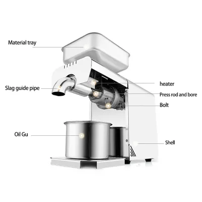 Automatic Intelligent Stainless Steel Oil Press Household Small and Olive Oil Machine Cold and Hot Double Press