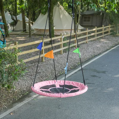 Zoshine Customizable Pink Color Tree Swing Nest Swing Indoors Outdoors Play Plastic Material Home School Kindergarten Garden Use