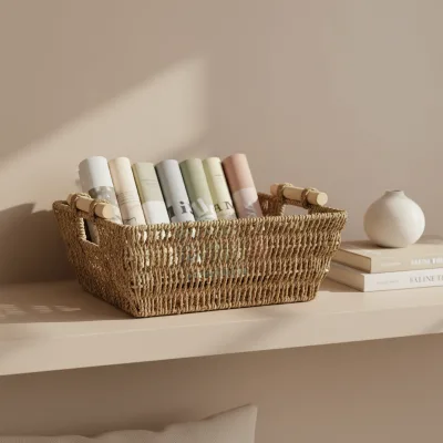 Originating China Hand Woven Eco-Friendly Flexible Multifunction BC Brand Daily Use Laundry Basket Natural Sea Grass Custom Size