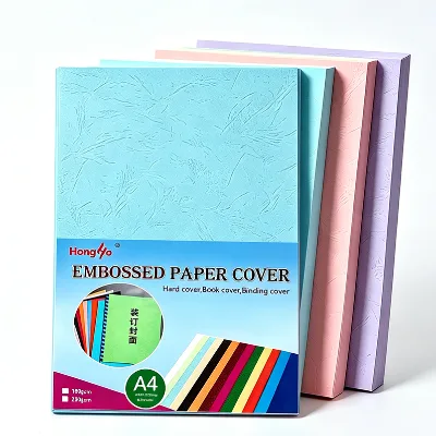 Wholesale A4 Embossed Paper Cover 180gsm Colorful Texture Binding Cover for Book Report Thesis Thermal Binding