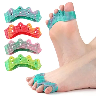 Colorful Five-Hole SEBS Gel Overlapping Big Toe Bone Separator Pad Soft Protective for Foot Use with Hallux Valgus
