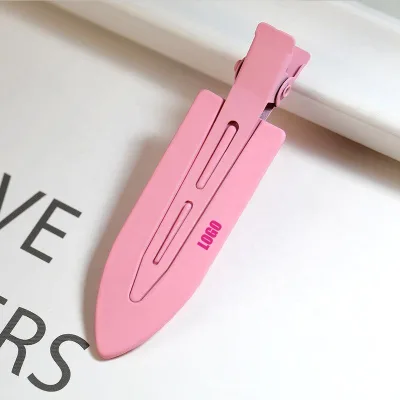 Pink Black Cheap Price Custom Logo Duck Bill Clips Alligator Hair Barrettes Salon Hairdressing Non Crease No Bend Hair Clips