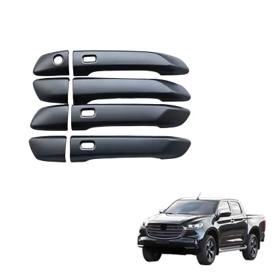 Pickup Truck Side Door Handle Cover for BT50 2020-2024 Black Exterior Body Kit Handle Cover Trim ABS Accessories
