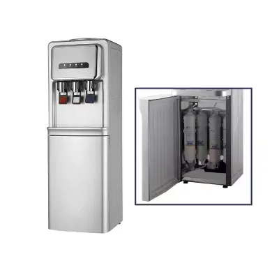 Household Compressor Refrigeration Vertical Water Dispenser Reverse Osmosis Four-stage Filtration UV