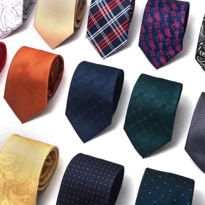 6241 Jacquard Men Necktie British Style Formal Business Hand Tie Solid Plaid Floral Pattern Suit Neck Ties for Wedding Office