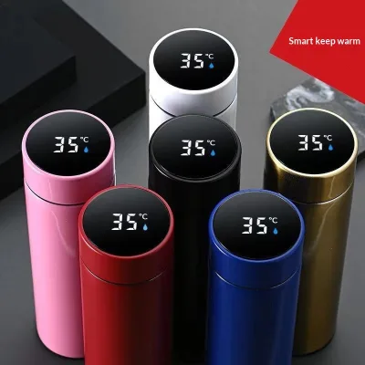 Customized Logo 500ml Smart Temperature Display Insulated Cup 304 Stainless Steel Business Gift for Daily Use