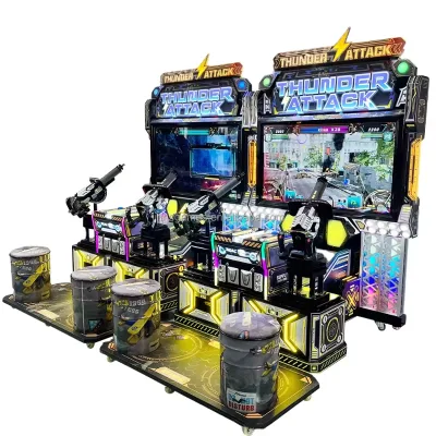 Interactive Coin-Operated Shooting Game Machine Indoor Redemption Experience with English Language Metal Material