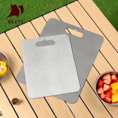 Eco Friendly Titanium Alloy Cutting Board Double Sided Easy to Clean Non-toxic Chopping Board for Fruit Meat