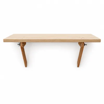 Modern Cat Window Perch No-Tool Pine Wood Cat Shelf Sturdy Cat Window Seat with Metal Brackets for Indoor Cats