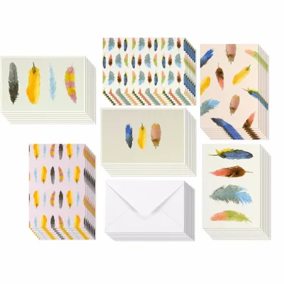 All Occasion Assorted Note Cards Invitation Greeting Cards and Envrlopes Bulk Box Set Offset Printing Full Color 4 Color CN;ZHE