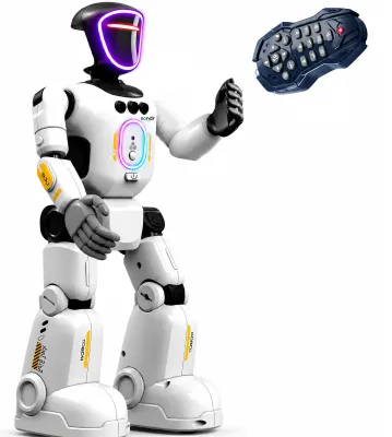 EPT Kid Interactive Gesture Sensing Voice Recording Playback LED Faces Music Walking Dancing Remote Control Robot Toy