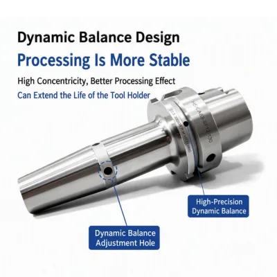 BT50 Extra Long Reach Integrated Heat Shrink Chuck for Deep Cavity High-Speed Machining Center