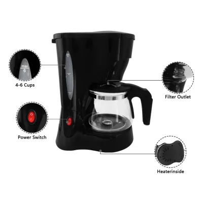 Customized CM10 Semi-Automatic Electric Coffee Maker 650ml Temperature Control Drip Function for Household Home Office Outdoor