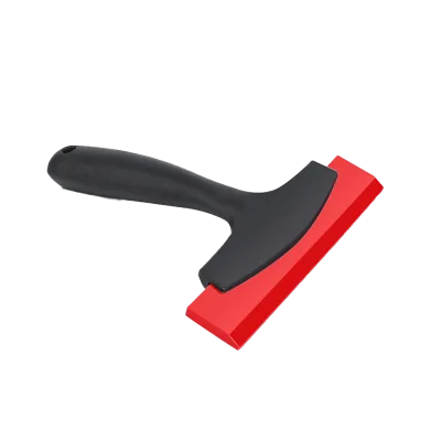 Red Plastic Handle Rubber Blade Beef Tendon Glue Remover Film Wrapping Scraper for Car Care & Seam Treatment