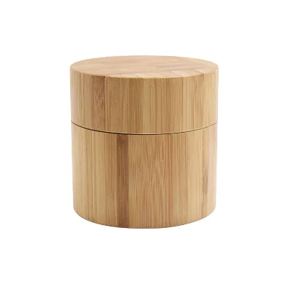 Eco-friendly 50g100g Bamboo Jar Empty Jar with Transparent Glass Inner