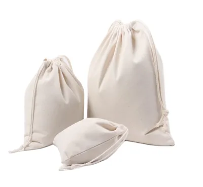 Wholesale Eco Friendly cotton canvas drawstring bag with custom logo