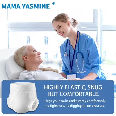 New Design Mama Yasmine China Manufacturing Wholesale Printed Large Size Ultra-Thick Incontinent Disposable Adult Diaper