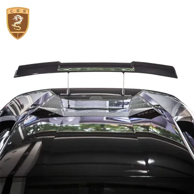 For Lamborghini Huracan LP610 LP580 MSY Style Forged Carbon Fiber Transparent Glass Car Rear Engine Hood