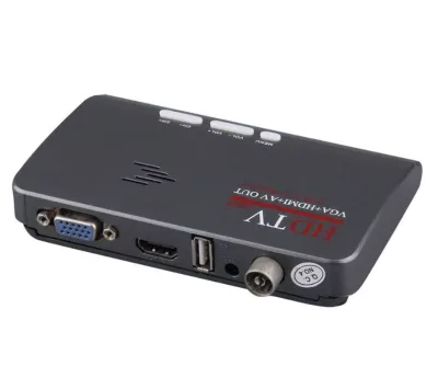 Full HD 1080P DVB-T2 Digital Terrestrial Receiver with HDMIVGA AV Output, Set Top Box for Analog to Digital TV Converter