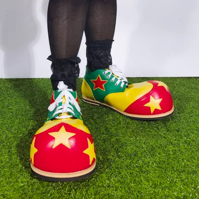 Wholesale Black Clown Shoes Halloween Costumes Clown Man Shoes Special Purpose Musical Pantomime Customize Clown Shoes