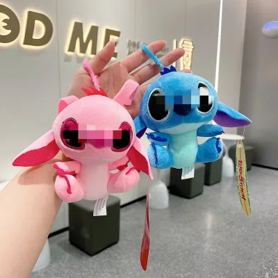 Promotional Keychains Plush Anime Doll Pendant Bag Cute Stuffed Plush Stitch Plush Keychain Accessories