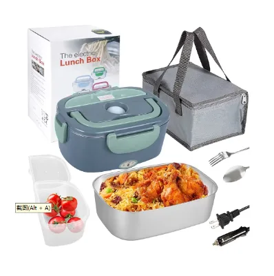 Portable Electric Leak Proof 1.5L Removable 304 Stainless Steel Container Warmer Food Container Box Heated Lunch Box