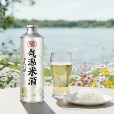 Factory Direct Miyuan Sparkling Rice Wine (Ale) Craft Beer Can Bottle 1000ML Parties Restaurants Bars Hotels 3.0% ABV Bulk Sale