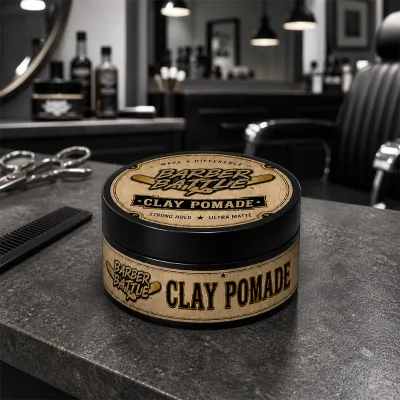 Premium Collection Hair Clay Pomade Low Shine Strong Hold Natural Matte Texture for Professional Grooming Retailers