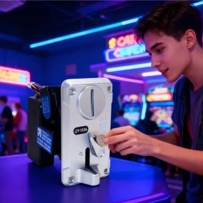 Hot Aokey AK-B023 LED Light Metal Coin Acceptor for Children's Crane Game Amusement Machine Accessories