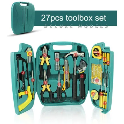 Multifunctional portable 27pcs car home roadside emergency tool kits