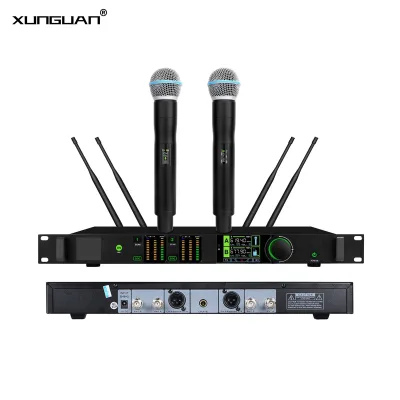 TFT-200PLUS 2-Channel with AntiFeedback True Diversity UHF Professional Wireless Microphone Metal Handheld for EQ/ECHO/Auto Scan