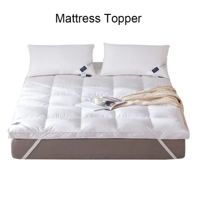 Hilton Standard Quality 5 Star Hotel Mattress Topper New Soft and Comfortable 10cm White Microfiber Filling Mattress Topper