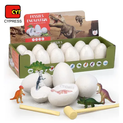 New Arrival Educational Toys Dinosaur Egg Dig Kit With 12 Dino Eggs and Excavation Tools for Kids