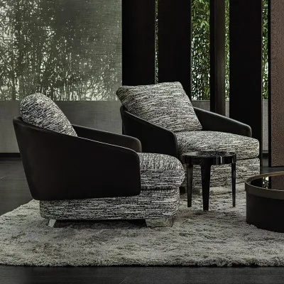 Italian Minimalism Single Sofa Chair Steel Frame Customizable Living Room Balcony Leisure Home Furniture Reception Negotiation