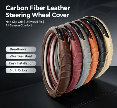Carbon fiber&leather splicing design