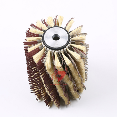 Zhenda Customized Brush Roller With Sisal Sandpaper Strip Brush Used for Polishing