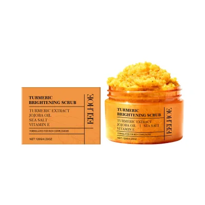Kojic Acid Turmeric Luxury Body Scrub Brightening Whitening Body Wash Scrub Deep Cleaning Body Exfoliating Scrub Customized