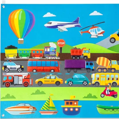 Children's Felt Storyboard Pictures, Felt Early Education Board, 3D DIY Three-dimensional Felt Learning Board