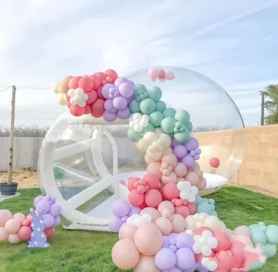 Wholesale Outdoor Big Tunnel Bubble Camping Tent Inflatable High Quality 3M Top Bouncing Transparent Wedding Balloon Party Tent