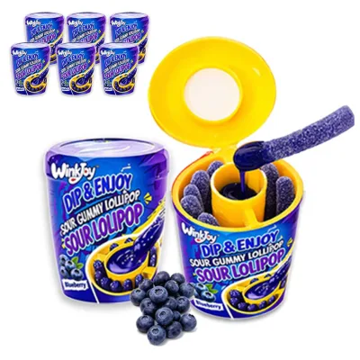 Fun Dipping Candy HALAL Certified 75g Bottle Sour Liquid With Lollipops Global Shipping Leading Fun Dipping Candy
