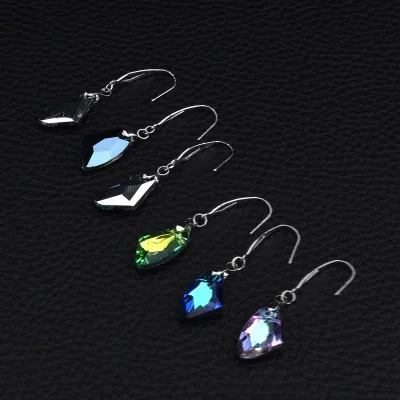 New Simple Crystal Irregular Fashionable Popular Titanium Steel Earrings
