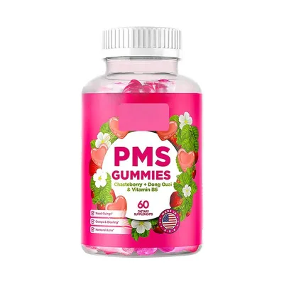 Cross Border Export Hot Selling PMS Gummies 60 Gummies Per Bottle Source Factory Spot Direct Sales Ingredient Safety