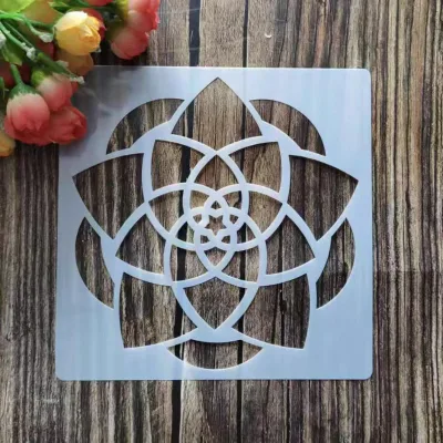 Hollow-Cut Reusable DIY Crafts Ornate Floral Stencils Painting Guides for Children Creative DIY Toy Activities