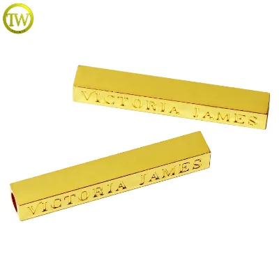 Eco-friendly Custom Engraved Name Cord Spring Toggle Stopper Men Jacket Accessory Metal Stopper Adjuster
