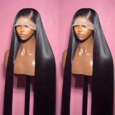40 48 50 Inch Bone Straight HD 360 Lace Front Human Hair Wigs 13x6 13x4 for Women Long 360 Lace Front Human Hair