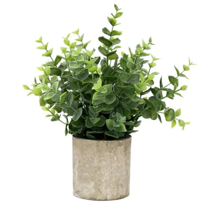 Artificial PVC Eucalyptus Leaves Stem Greenery Grass Branches Eco-Friendly Realistic Indoor Outdoor Plant