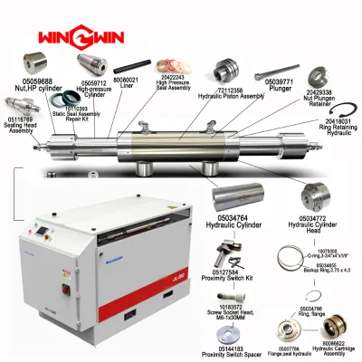 Waterjet Part Hydraulic Cylinder Head 05034772 HP Sealing Head Body 10106417 Consumable Sensor Switch 05127584